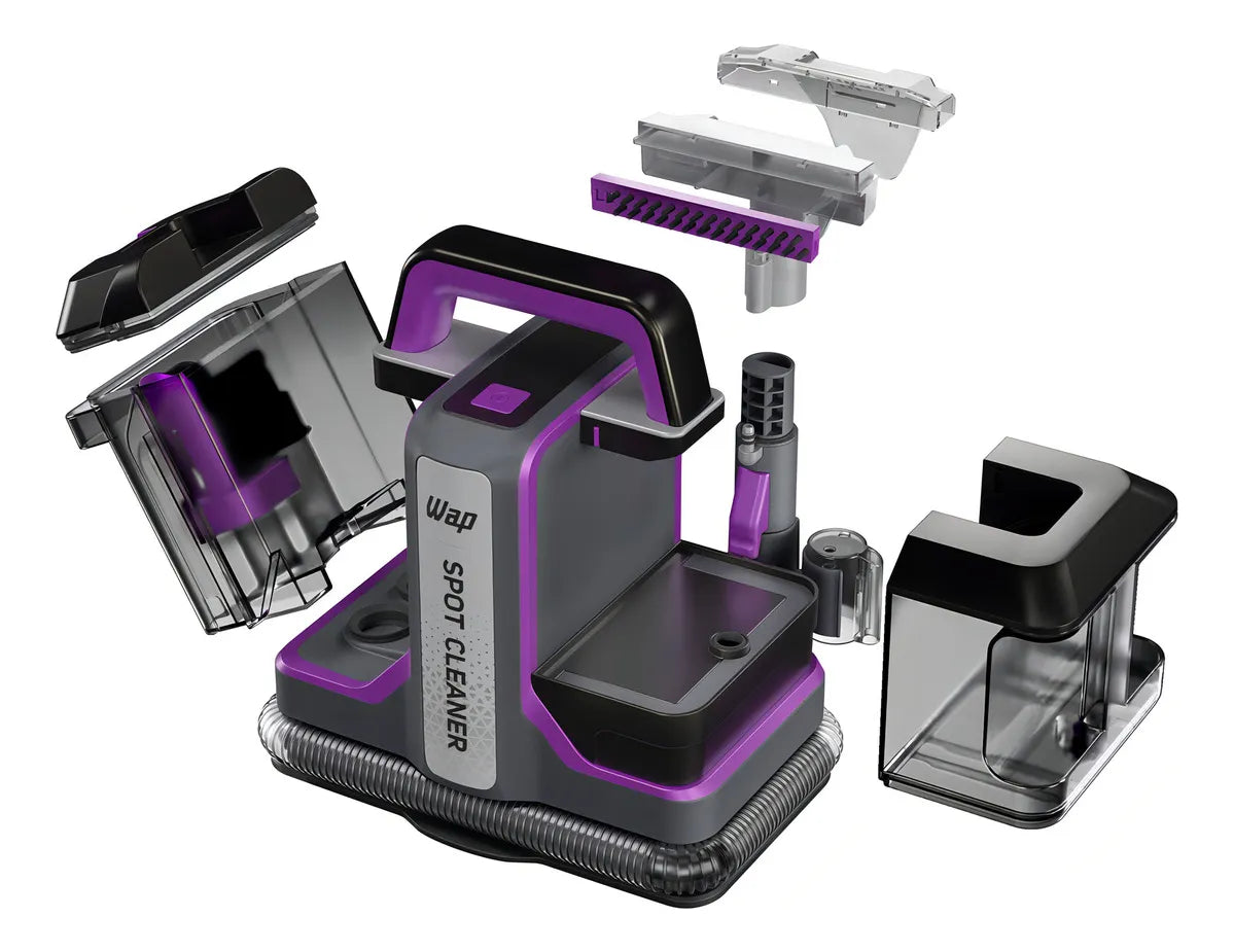 WAP Portable Extractor Spot Cleaner W3, 3-in-1, Spray, Scrub and Extract, with Self-Cleaning System